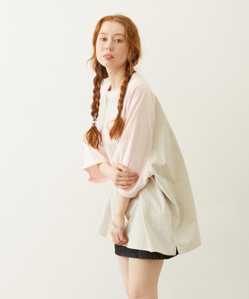 MILKFED.（ミルクフェド）の「COLLEGE LOGO BIG S/S TOP（Tシャツ/カットソー・レディース・オートミール/チャコール/オフホワイト・ONE SIZE）」の14枚目の写真