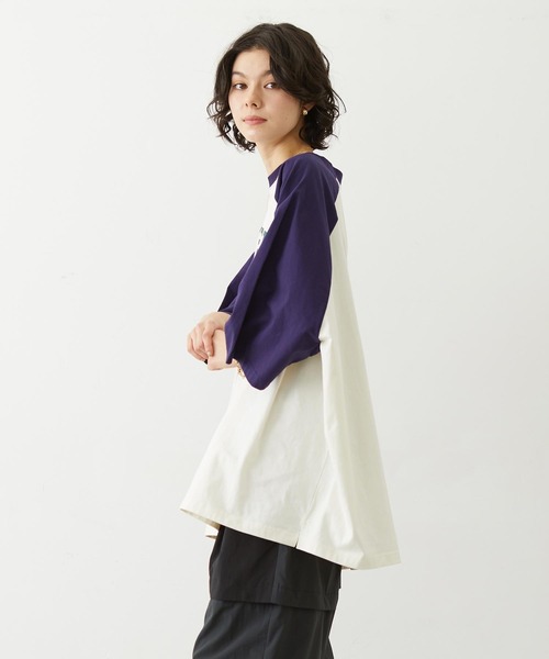 MILKFED.（ミルクフェド）の「COLLEGE LOGO BIG S/S TOP（Tシャツ/カットソー・レディース・オートミール/チャコール/オフホワイト・ONE SIZE）」の20枚目の写真