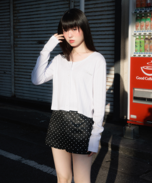 ROSEFRANTZ（ロゼフランツ）の「Jacquard Cardigan Sleeveless Set [White]（カーディガン/ボレロ・レディース・ホワイト・OS）」の2枚目の写真