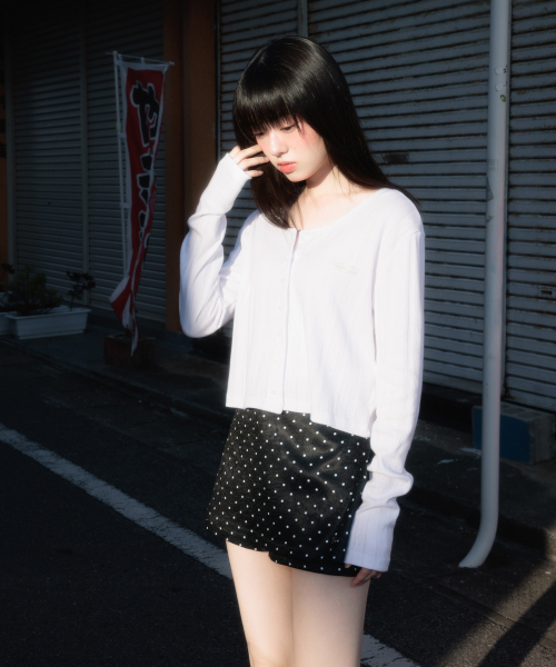 ROSEFRANTZ（ロゼフランツ）の「Jacquard Cardigan Sleeveless Set [White]（カーディガン/ボレロ・レディース・ホワイト・OS）」の3枚目の写真