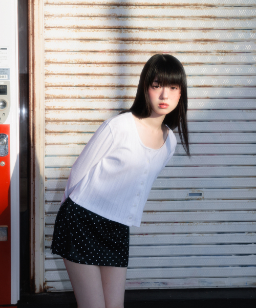 ROSEFRANTZ（ロゼフランツ）の「Jacquard Cardigan Sleeveless Set [White]（カーディガン/ボレロ・レディース・ホワイト・OS）」の8枚目の写真