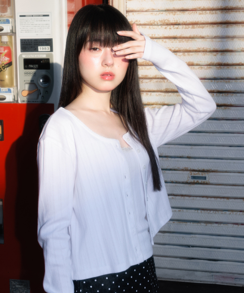ROSEFRANTZ（ロゼフランツ）の「Jacquard Cardigan Sleeveless Set [White]（カーディガン/ボレロ・レディース・ホワイト・OS）」の11枚目の写真