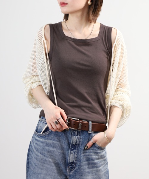 SO(エスオー)の「タンクトップ(タンクトップ・レディース・ベージュ/ホワイト/チャコール/ブラック・L)」の19枚目の写真