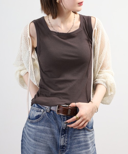 SO(エスオー)の「タンクトップ(タンクトップ・レディース・ベージュ/ホワイト/チャコール/ブラック・L)」の22枚目の写真