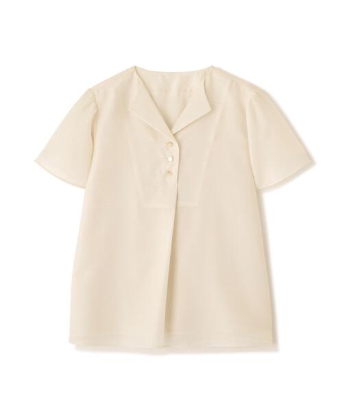 PROPORTION BODY DRESSING(プロポーションボディドレッシング)の「フレアスリーブ開襟ブラウス / 1216110402(シャツ/ブラウス・レディース・ホワイト系その他/ダークグレー/ブルー・SMALL/MEDIUM)」の16枚目の写真
