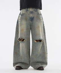 WISH FOR EVER | 【 3color / 3size 】ASSORT WIDE CURVE DAMEGE DENIM(その他パンツ)