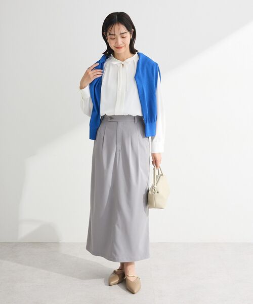 Green　Parks（グリーンパークス）の「イージーケアタック入りスカート（スカート・レディース・グレー/ベージュ/ブラック・L/M）」の15枚目の写真