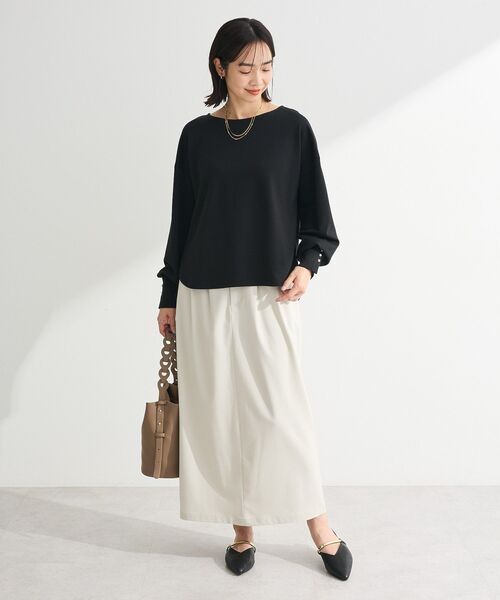 Green　Parks（グリーンパークス）の「イージーケアタック入りスカート（スカート・レディース・グレー/ベージュ/ブラック・L/M）」の13枚目の写真