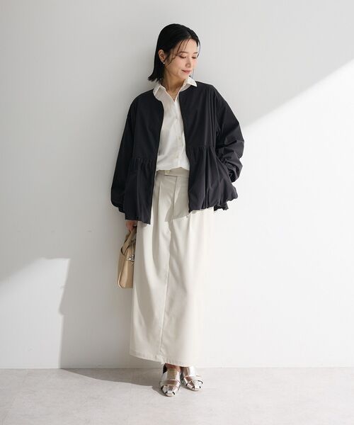 Green　Parks（グリーンパークス）の「イージーケアタック入りスカート（スカート・レディース・グレー/ベージュ/ブラック・L/M）」の12枚目の写真