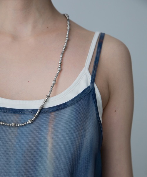 VACANCY（ヴァカンシー）の「ニュアンス柄シアーキャミワンピース（ワンピース・レディース・オレンジ/ブルー・FREE）」の14枚目の写真