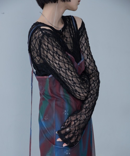 VACANCY（ヴァカンシー）の「ニュアンス柄シアーキャミワンピース（ワンピース・レディース・オレンジ/ブルー・FREE）」の21枚目の写真