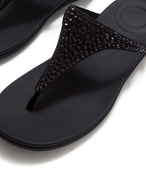 fitflop(フィットフロップ)の「SOLAY MIXED-CRYSTAL TOE-POST SANDALS / SOLAY ミックスクリスタル トゥポスト サンダル(サンダル・レディース・ブラック/ピンク・US5/US6/US7/US8)」の6枚目の写真