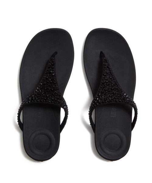 fitflop(フィットフロップ)の「SOLAY MIXED-CRYSTAL TOE-POST SANDALS / SOLAY ミックスクリスタル トゥポスト サンダル(サンダル・レディース・ブラック/ピンク・US5/US6/US7/US8)」の9枚目の写真