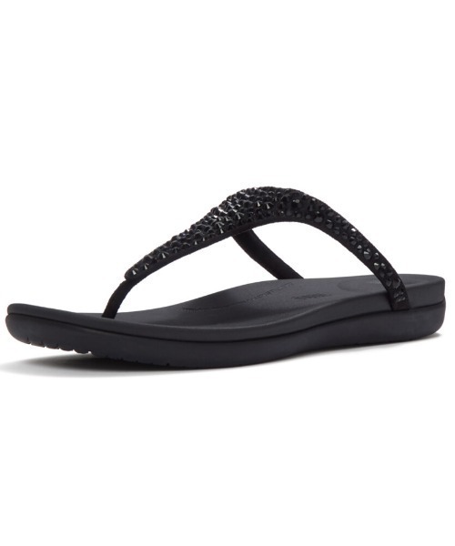fitflop(フィットフロップ)の「SOLAY MIXED-CRYSTAL TOE-POST SANDALS / SOLAY ミックスクリスタル トゥポスト サンダル(サンダル・レディース・ブラック/ピンク・US5/US6/US7/US8)」の7枚目の写真