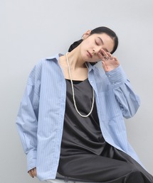 マルチストライプオーバーシャツ