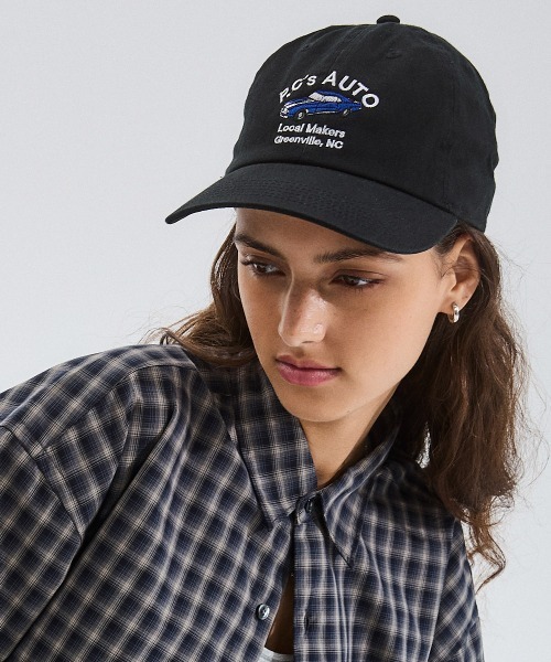 PARROTT CANVAS（パロットキャンバス）の「PC Logo Panel Cap-Twill "Car"（キャップ・レディース・ブラック/バーガンディー・FREE）」の4枚目の写真