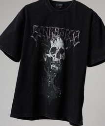 RE730 | RE730 古着風ビンテージ半袖Tシャツ スカルプリント(Tシャツ/カットソー)