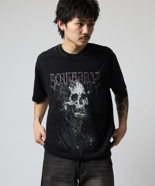 RE730(アールイーセブンサーティー)の「RE730 古着風ビンテージ半袖Tシャツ スカルプリント(Tシャツ/カットソー・メンズ・グレー/レッド/ブラック・L/M/XL)」の16枚目の写真