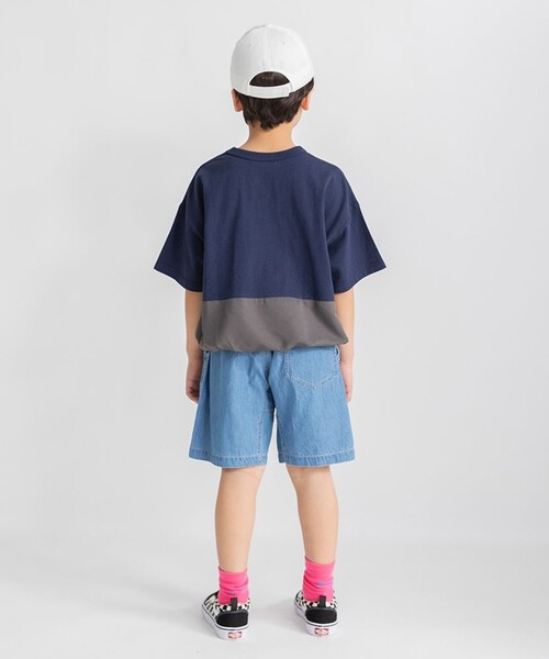 BRANSHES（ブランシェス）の「【WEB限定】リラックスガーデナーデニムハーフパンツ（デニムパンツ・キッズ・ネイビー/ブルー・110/130/100/140/150/120）」の8枚目の写真