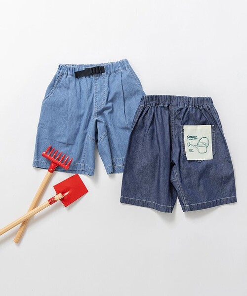 BRANSHES（ブランシェス）の「【WEB限定】リラックスガーデナーデニムハーフパンツ（デニムパンツ・キッズ・ネイビー/ブルー・110/130/100/140/150/120）」の12枚目の写真