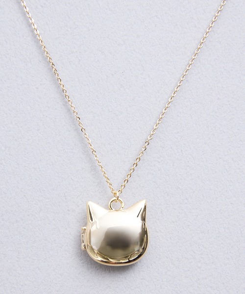 gargle（ガーグル）の「gargle ガーグル：PHOTO FRAME フォトフレームシリーズ　フォトロケット　ロケットペンダント　キャット　ねこ　ネックレス（ネックレス・レディース・ゴールド/シルバー・FREE）」の2枚目の写真