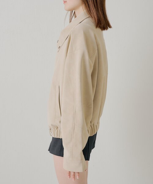 Chico（チコ）の「スタンドカラーレザールーズジャケット（その他アウター・レディース・ライトベージュ/アイボリー・FREE）」の18枚目の写真