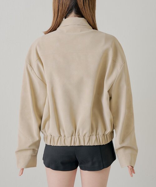 Chico（チコ）の「スタンドカラーレザールーズジャケット（その他アウター・レディース・ライトベージュ/アイボリー・FREE）」の19枚目の写真