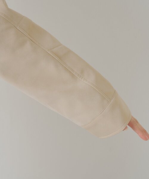 Chico（チコ）の「スタンドカラーレザールーズジャケット（その他アウター・レディース・ライトベージュ/アイボリー・FREE）」の22枚目の写真