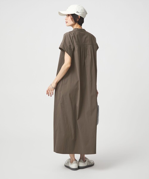 green label relaxing（グリーンレーベルリラクシング）の「［size SHORTあり］WONDER CLOTH スキッパー ワンピース（ワンピース・レディース・ダークグレー/ベージュ/コバルトブルー・SHORT/36/38）」の10枚目の写真