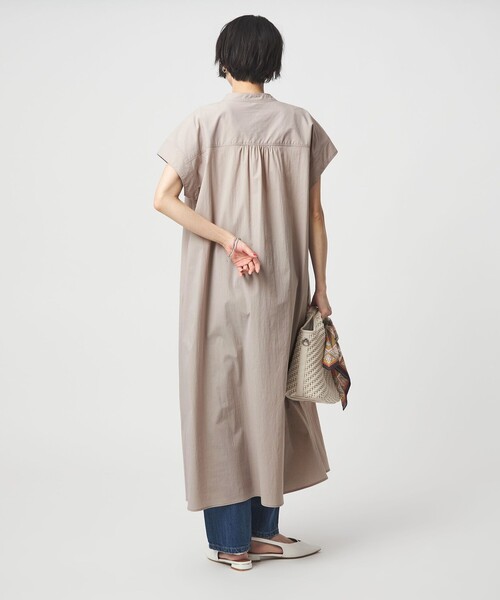 green label relaxing（グリーンレーベルリラクシング）の「［size SHORTあり］WONDER CLOTH スキッパー ワンピース（ワンピース・レディース・ダークグレー/ベージュ/コバルトブルー・SHORT/36/38）」の13枚目の写真