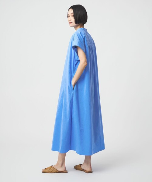 green label relaxing（グリーンレーベルリラクシング）の「［size SHORTあり］WONDER CLOTH スキッパー ワンピース（ワンピース・レディース・ダークグレー/ベージュ/コバルトブルー・SHORT/36/38）」の15枚目の写真
