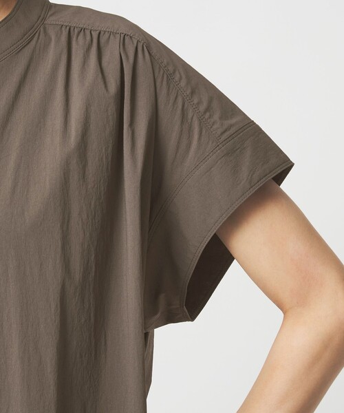 green label relaxing（グリーンレーベルリラクシング）の「［size SHORTあり］WONDER CLOTH スキッパー ワンピース（ワンピース・レディース・ダークグレー/ベージュ/コバルトブルー・SHORT/36/38）」の22枚目の写真