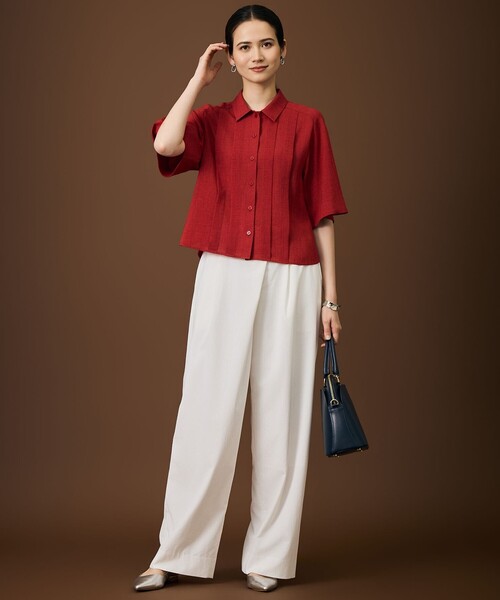 自由区（ジユウク）の「ファンクショナルブロード カーブパンツ（その他パンツ・レディース・ネイビー系/アイボリー系/黄土色系・36/40/38）」の8枚目の写真