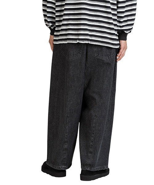 is-ness（イズネス）の「is-ness / イズネス：5PK BALLOON PANTS(Enzyme Wash)：1006AWBALOON5PK01-1[NOA]（デニムパンツ・メンズ・ブラック・L）」の9枚目の写真