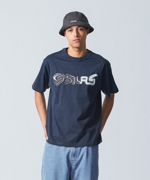 SILAS(サイラス)の「LIQUID S/S TEE(Tシャツ/カットソー・メンズ・ネイビー/イエロー/ホワイト/ブラック・M/XL/L)」の3枚目の写真