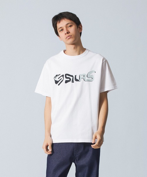 SILAS(サイラス)の「LIQUID S/S TEE(Tシャツ/カットソー・メンズ・ネイビー/イエロー/ホワイト/ブラック・M/XL/L)」の1枚目の写真
