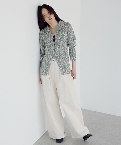 studio CLIP（スタディオクリップ）の「【daily CLIP】コットンツイルハイウエストタックパンツ（チノパンツ・レディース・ベージュ/アイボリー・FREE）」の16枚目の写真