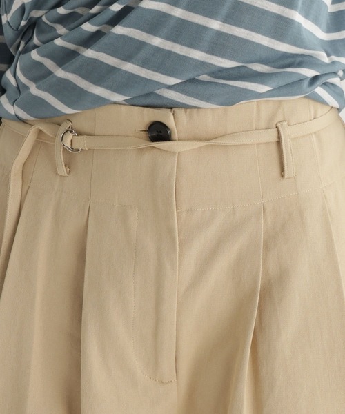 studio CLIP（スタディオクリップ）の「【daily CLIP】コットンツイルハイウエストタックパンツ（チノパンツ・レディース・ベージュ/アイボリー・FREE）」の8枚目の写真