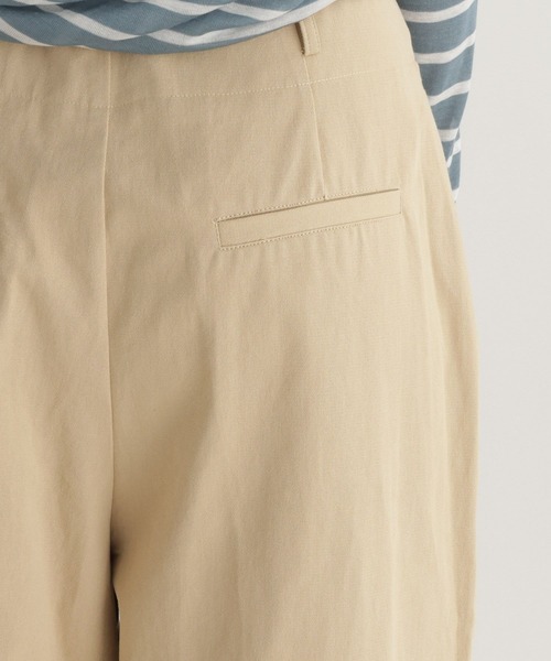 studio CLIP（スタディオクリップ）の「【daily CLIP】コットンツイルハイウエストタックパンツ（チノパンツ・レディース・ベージュ/アイボリー・FREE）」の12枚目の写真