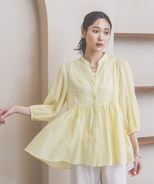 Drawerコットンシルクペプラムブラウス36 楽天市場】□未使用品□Drawer ドゥロワー ブラウス サイズ36 シルク