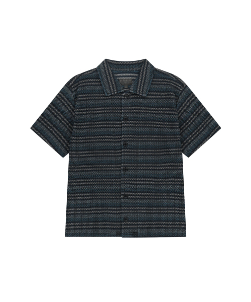 ENDOOR（エンドア）の「vintage stripe crochet 1/2 shirts (vtg blue)（シャツ/ブラウス・メンズ・その他・1/2）」の3枚目の写真