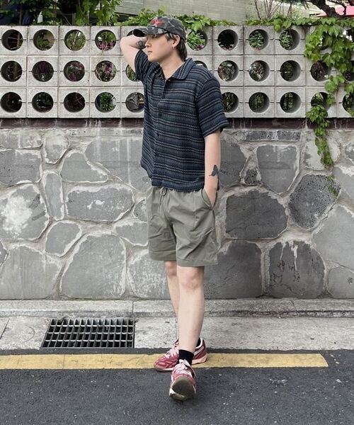 ENDOOR（エンドア）の「vintage stripe crochet 1/2 shirts (vtg blue)（シャツ/ブラウス・メンズ・その他・1/2）」の6枚目の写真