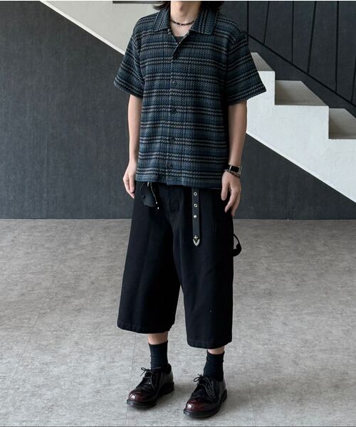 ENDOOR（エンドア）の「vintage stripe crochet 1/2 shirts (vtg blue)（シャツ/ブラウス・メンズ・その他・1/2）」の7枚目の写真