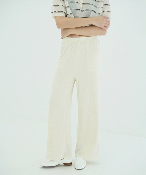 24SS CLANE コットンパラシュートパンツ ホワイト　クラネ　洗える　1 セール】COTTON PARACHUTE PANTS（その他パンツ）｜CLANE（クラネ）の