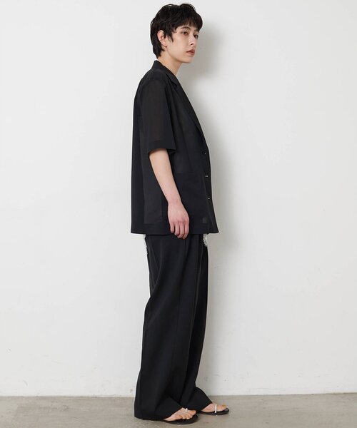 THE PAUSE(ザ ポーズ)の「【THE PAUSE】シアーハーフスリーブジャケット(テーラードジャケット・レディース・ブラック/チャコールグレー・FREE)」の9枚目の写真