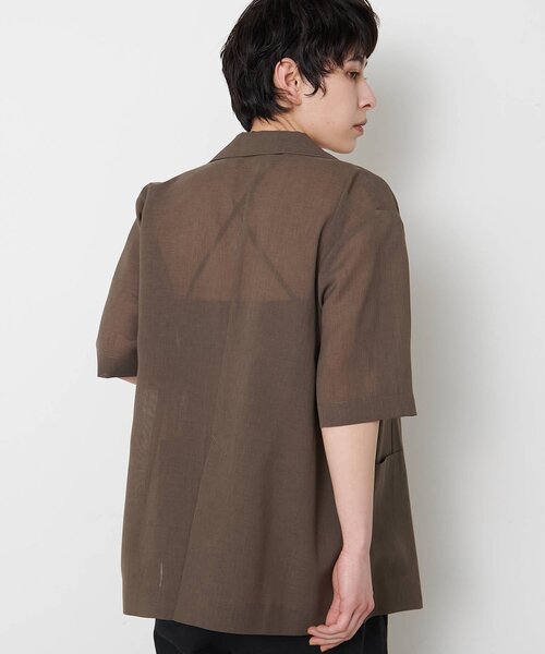 THE PAUSE(ザ ポーズ)の「【THE PAUSE】シアーハーフスリーブジャケット(テーラードジャケット・レディース・ブラック/チャコールグレー・FREE)」の20枚目の写真