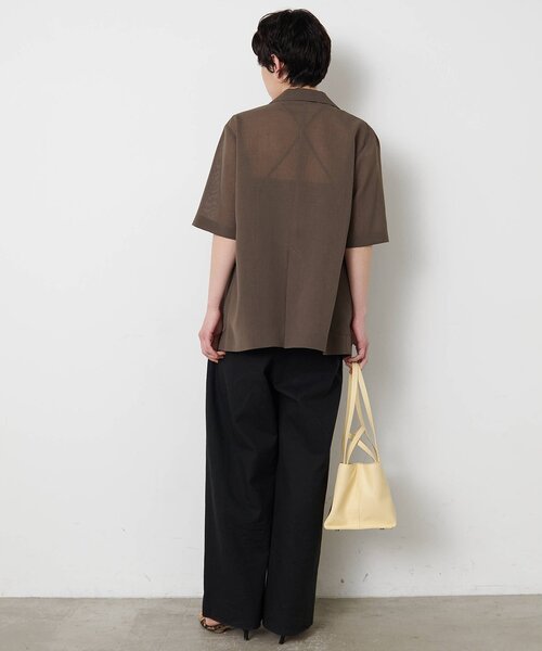 THE PAUSE(ザ ポーズ)の「【THE PAUSE】シアーハーフスリーブジャケット(テーラードジャケット・レディース・ブラック/チャコールグレー・FREE)」の19枚目の写真