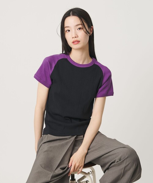 MILLER(ミラー)の「【別注】<Robert P. Miller >リンガー Tシャツ(Tシャツ/カットソー・レディース・ナチュラル/ブラック・FREE)」の2枚目の写真
