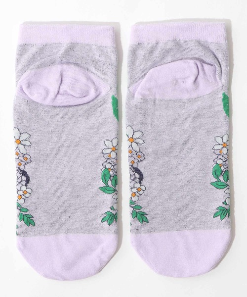 ScoLar(スカラー)の「88J18802:スカラーフロントネコ柄ソックス(ソックス/靴下・レディース・パープル/ピンク・FREE)」の8枚目の写真