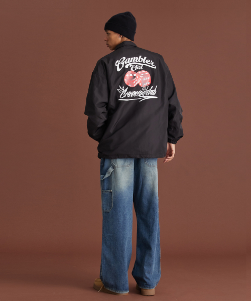 CREAM SODA LAB(クリームソーダラボ)の「ギャンブラー ブラック ウィンドブレーカー(ナイロンジャケット・レディース・その他・L/XL)」の17枚目の写真